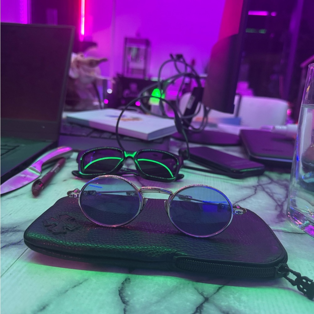 Chrome Hearts Heliotrope and Gold/Silver Combo Glasses